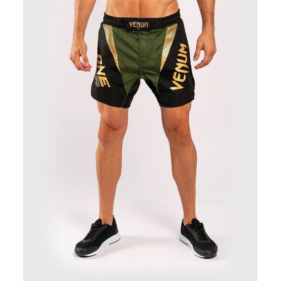 Venum x ONE FC Fightshorts - Khaki/Gold, Colour: Khaki, Size: XL