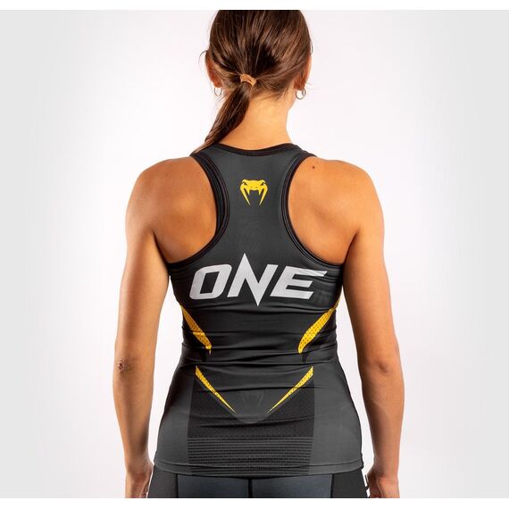 Venum ONE FC Impact Tank Top  - for women - Grey/Yellow, Colour: Grey, Size: L, 2 image