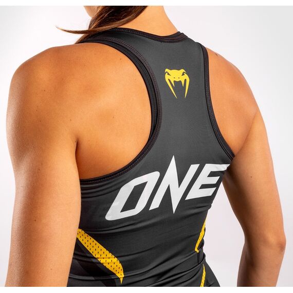 Venum ONE FC Impact Tank Top  - for women - Grey/Yellow, Colour: Grey, Size: L, 6 image