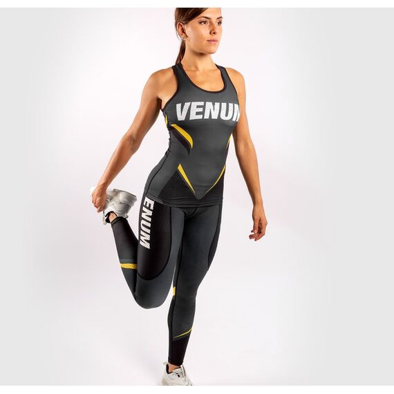 Venum ONE FC Impact Tank Top  - for women - Grey/Yellow, Colour: Grey, Size: L, 7 image