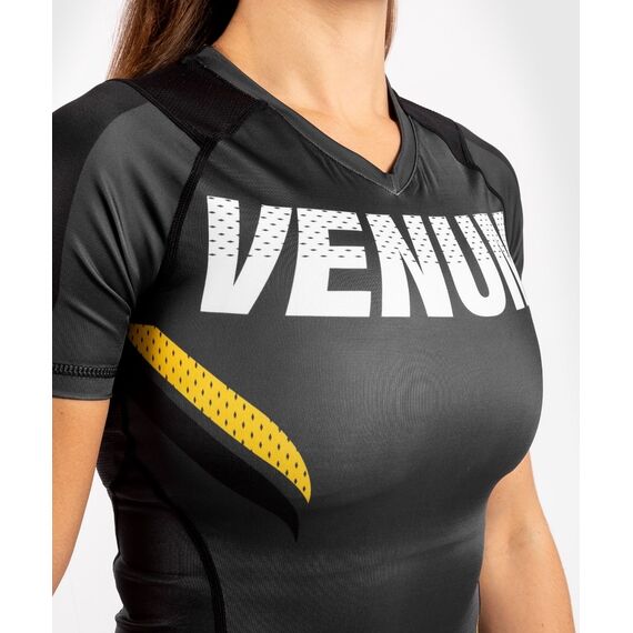 Venum ONE FC Impact Rashguard hort sleeves - for women - Grey/Yellow, Colour: Grey, Size: S, 5 image