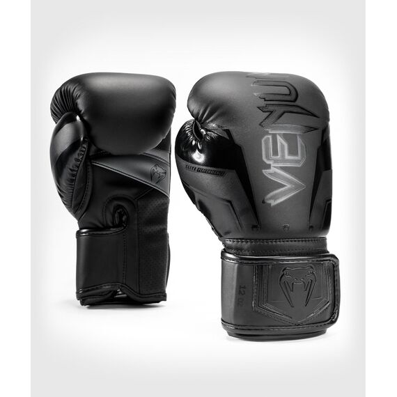 Venum Elite Evo Boxing Gloves - Black/Black - 10 Oz, Colour: Schwarz, OZ: 10oz