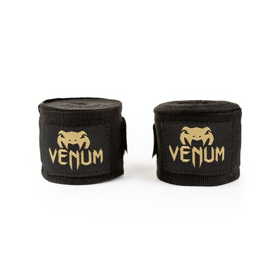 Venum Kontact Boxing Handwraps - 2.5m - Black/Gold, Colour: Gold, Length: 2.5m