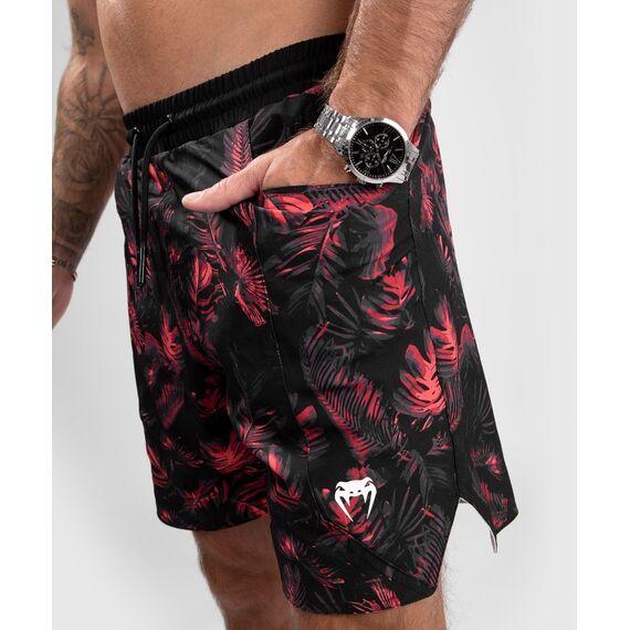 Short de bain Venum Bali Jungle, Taille: XL, Couleur: Rouge, 4 image