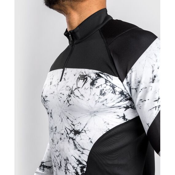T-Shirt G-Fit Marble Dry Tech Langarm Zip-Kragen, Bekleidungsgrösse: L, Farbe: Weiss, 4 image
