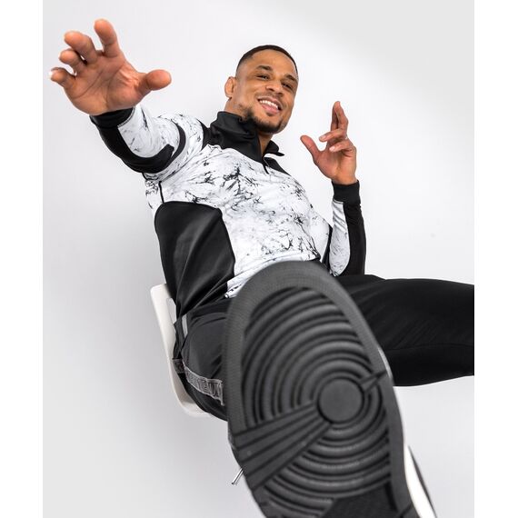 T-Shirt G-Fit Marble Dry Tech Langarm Zip-Kragen, Bekleidungsgrösse: L, Farbe: Weiss, 3 image