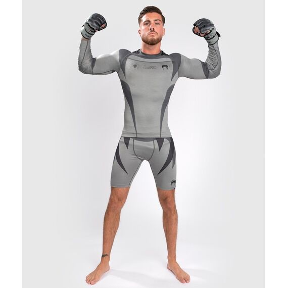 Venum Stone Rashguard - Long Sleeves  - Mineral Green - XL, Size: XL, Colour: Grey, 4 image