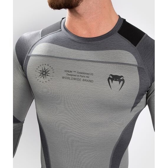 Venum Stone Rashguard - Long Sleeves  - Mineral Green - XL, Size: XL, Colour: Grey, 6 image