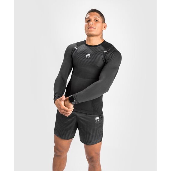 Venum Biomecha Rashguard Long Sleeves - Black/Grey - S, Size: S, Colour: Schwarz, 2 image