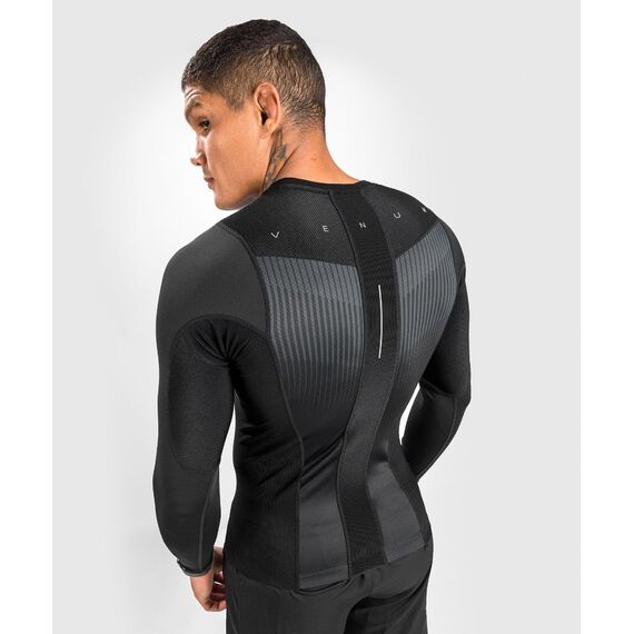Venum Biomecha Rashguard Long Sleeves - Black/Grey - S, Size: S, Colour: Schwarz, 3 image