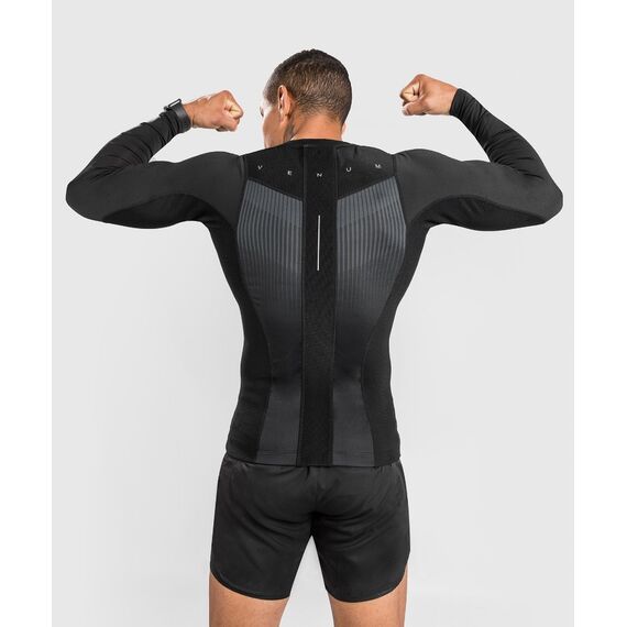 Venum Biomecha Rashguard Long Sleeves - Black/Grey - S, Size: S, Colour: Schwarz, 4 image