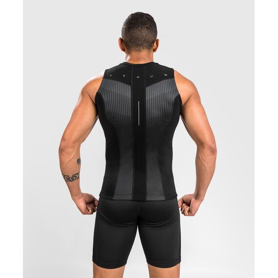 Venum Rashguard Sleevless Biomecha - Black/Grey - L, Taglia: L, Colore: Nero, 5 image
