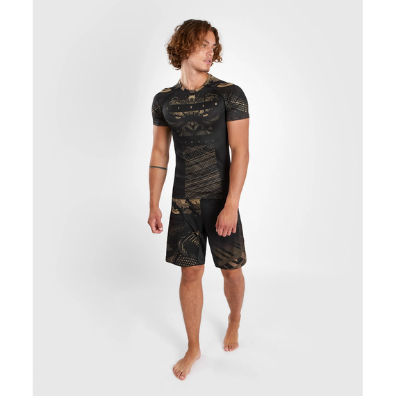 Gorilla Jungle Rashguard Short Sleeves - Black/Sand, Size: S, Colour: Schwarz, 3 image