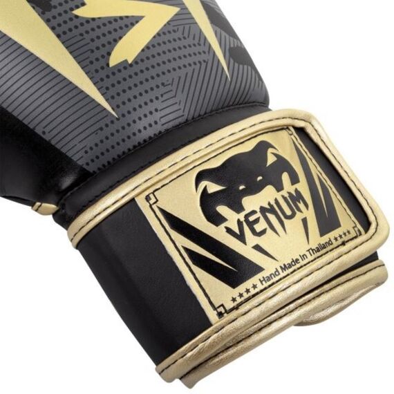 Venum Elite Boxing Gloves - Dark camo/Gold, Colour: Grey, OZ: 16oz, 3 image