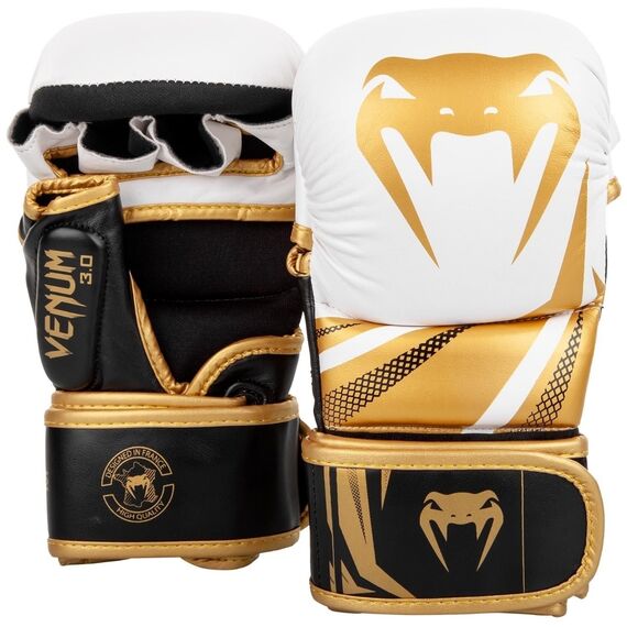 Sparring Gloves Venum Challenger 3.0 - White/Black/Gold, Colour: Weiss, Size: L-XL