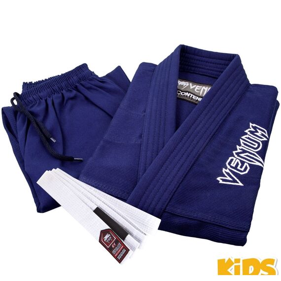 Kimono JJB enfant Venum Contender + Ceinture blanche offerte - Bleu marine, 4 image