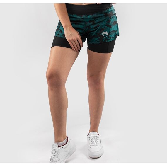 Venum Defender Hybrid Compression Short  - Black/Green