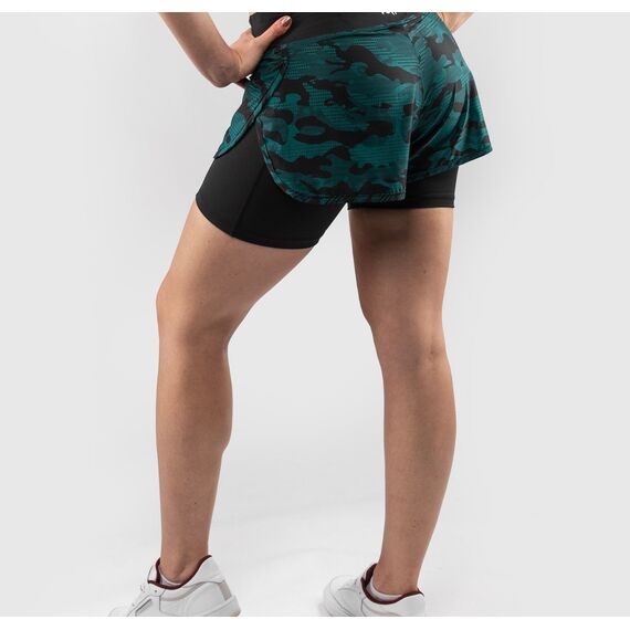 Venum Defender Hybrid Compression Short  - Black/Green, 2 image