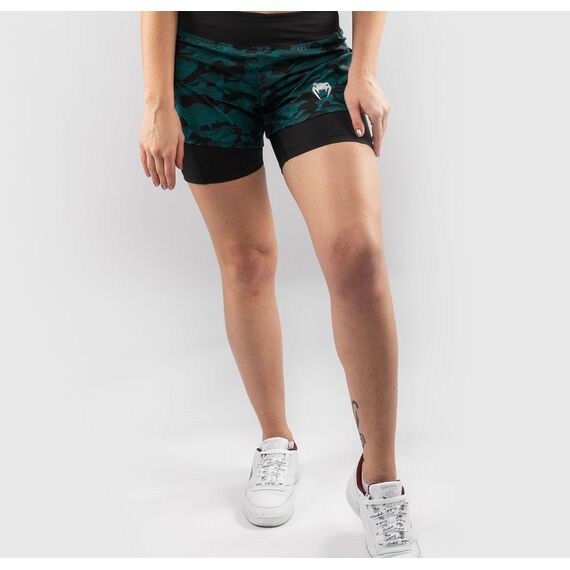 Venum Defender Hybrid Compression Short  - Black/Green, 6 image