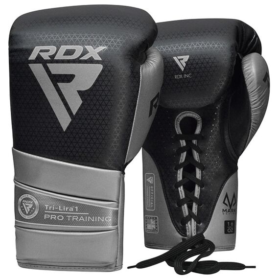 Boxing Gloves Mark Pro Training Tri Lira 1 Golden-16OZ, Colour: Silber, OZ: 16oz