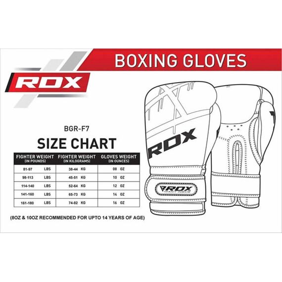 RDX F7 Ego: Protection and Comfort for Your Training, Colour: Rot, OZ: 14oz, 3 image