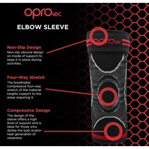 OproTec Elbow Sleeves  BLK-XL, Taille: XL, Couleur: Noir, 3 image