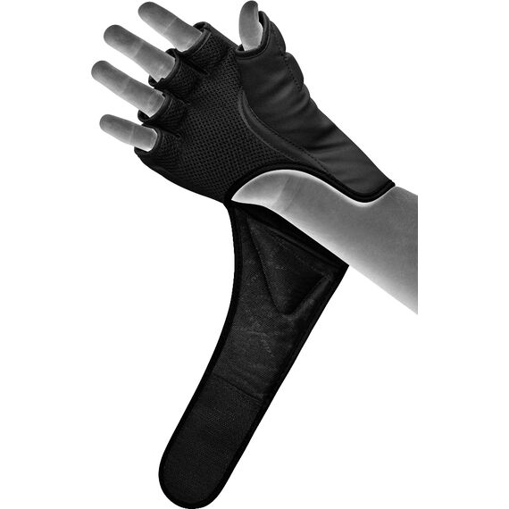 RDXGGR-F6MB-S-Grappling Gloves F6 Matte Black-S