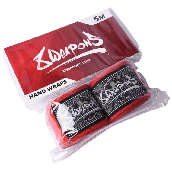 8 Weapons Handwraps semi-elastic, Colour: Rot, Length: 5.0m, 6 image