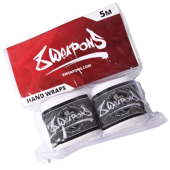 8 Weapons Handwraps semi-elastic, Colour: Weiss, Length: 5.0m, 2 image