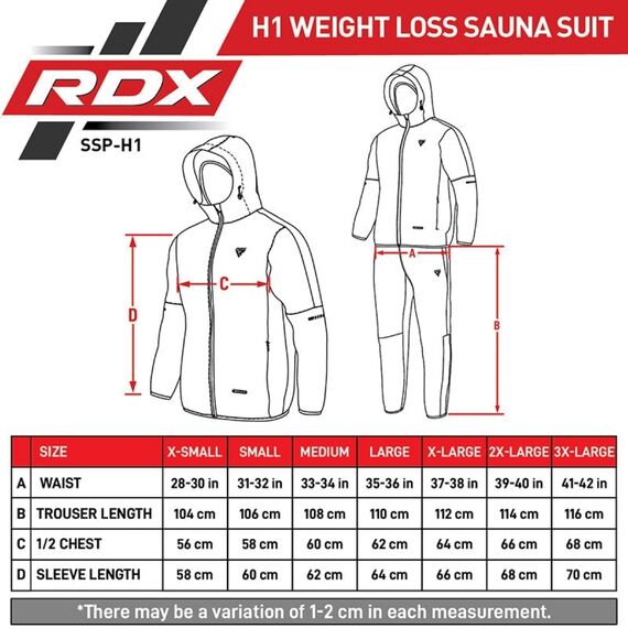 RDXSSP-H1P-XS-Clothing Sauna Suit C1