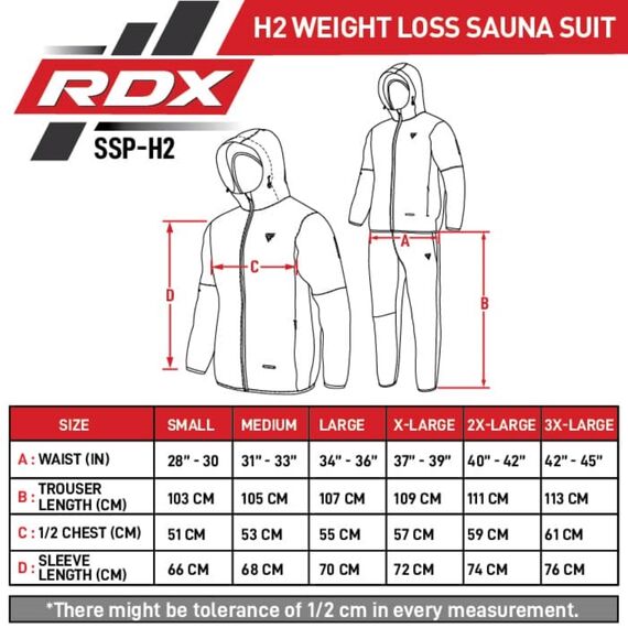 RDXSSP-H2PB-M-Clothing Sauna Suit H2