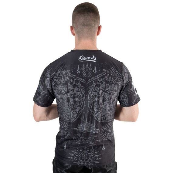 T-shirt fonctionnel, Hanuman Yant, Taille: M, Couleur: Noir, 4 image
