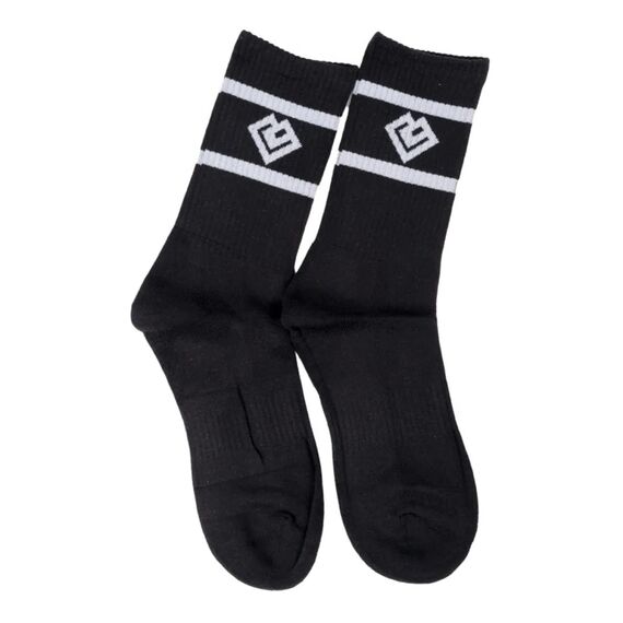 Chaussettes hautes unisexes 36-43 Loven | Noir