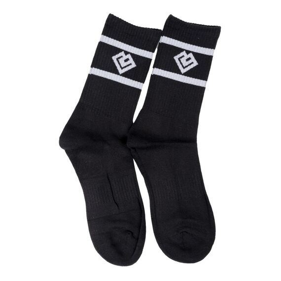 Chaussettes hautes unisexes 36-43 Loven | Noir