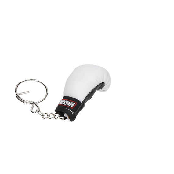 Boxing Gloves Keychain White, Colour: Weiss