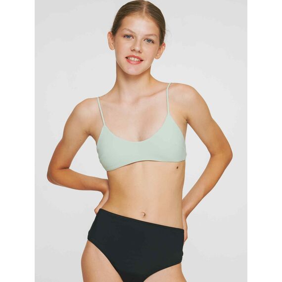 Bas de maillot de bain menstruel "Hydriades" taille haute Fille Smoon | Noir 14 - 16 ans, 2 image