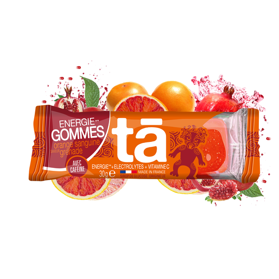 Gommes énergétiques avec caféine 30g Ta Energy (lot de 24) | Orange Sanguine, 2 image