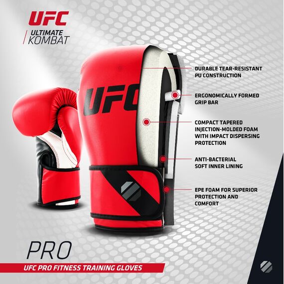 UFC PRO Boxing Training Gloves, Colour: Yellow, OZ: 14oz, 3 image