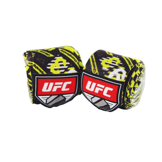 UFC Pattered Hand Wrap, Couleur: Jaune, Longueur: 4.5m, 2 image