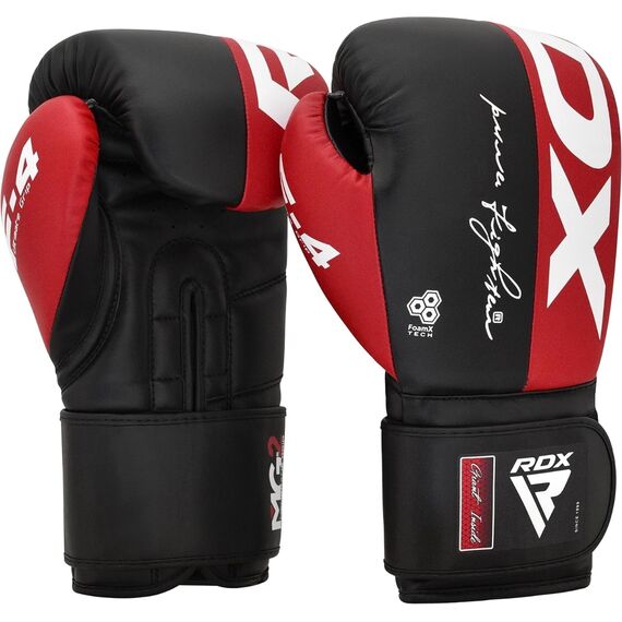 Boxing Gloves Rex F4 Red/Black-16OZ, Colour: Rot, OZ: 16oz