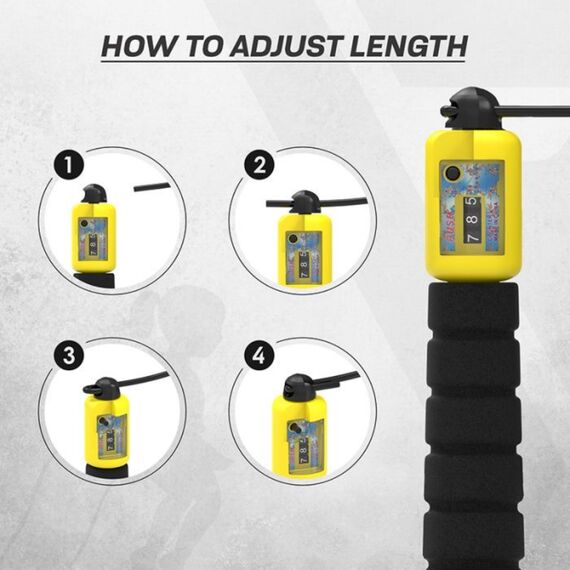 Skipping Rope Kids Plastic Abs Black-10Ft (15718), Colour: Schwarz, Length: 3.10m, 4 image