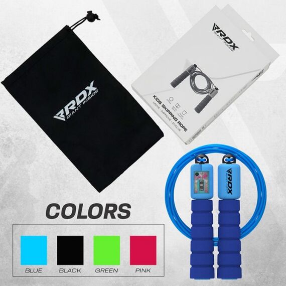 Skipping Rope Kids Plastic Abs Blue-10Ft (17606), Colour: Blue, Length: 3.10m, 9 image