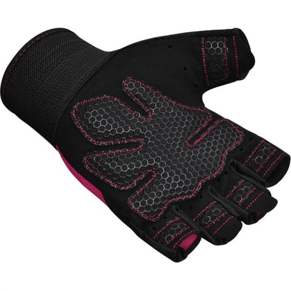 Gym Weight Lifting Gloves W1 Half, Colour: Rosa, Size: L, 7 image