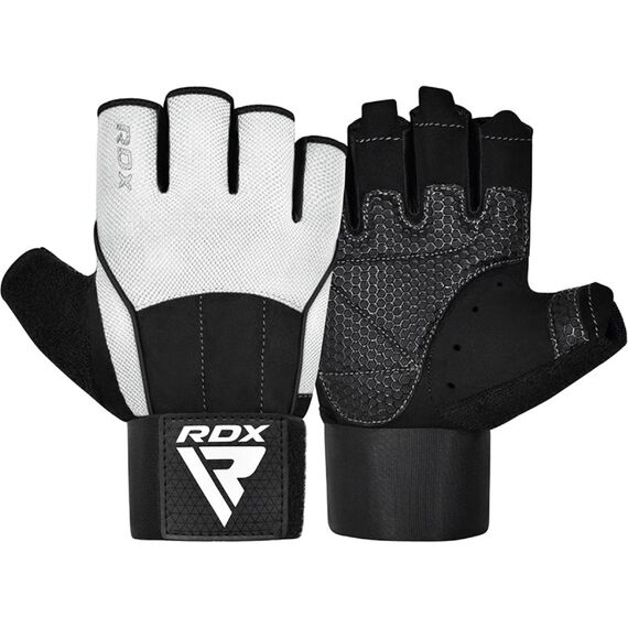 Gym Weight Lifting Gloves W3 with EVA padding, Size: M, Colour: Weiss