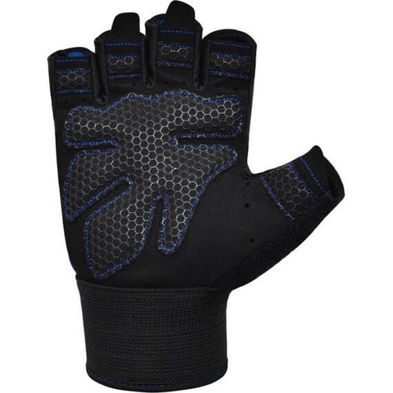 Gym Weight Lifting Gloves W1 Half, Colour: Blue, Size: L, 3 image