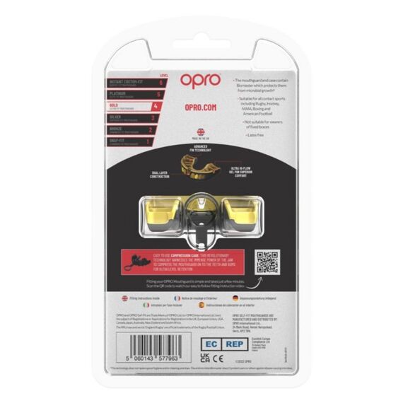 OPRO Gold: Competition Protection for Contact Sports, Size: One Size, Colour: Schwarz, 4 image