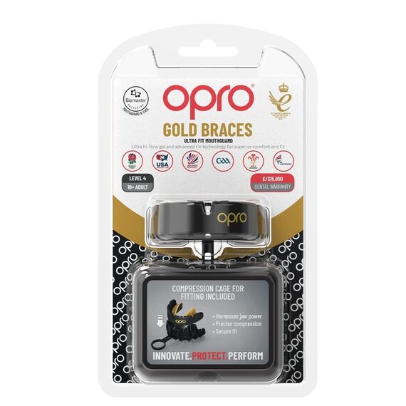 OPRO Braces Mouthguard: Optimal Protection for Braces Wearers, Colour: Schwarz, 3 image