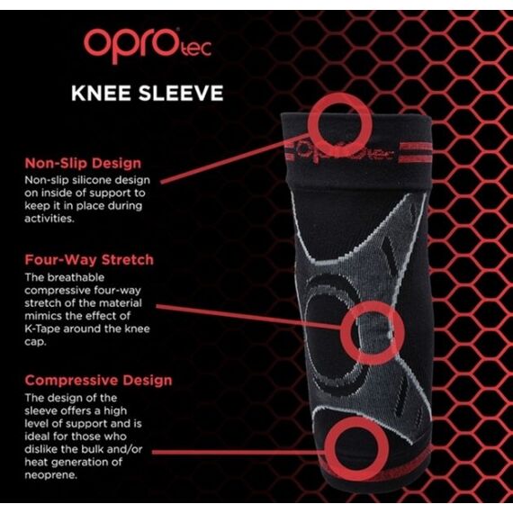 OproTec Knee Sleeves BLK-Small, Bekleidungsgrösse: S, Farbe: Schwarz, 4 image