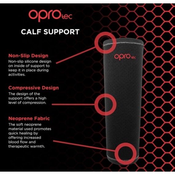 OproTec Calf Support BLK-Large, Bekleidungsgrösse: L, Farbe: Schwarz, 4 image