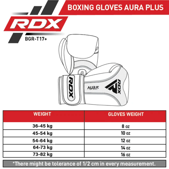 RDX Aura Plus T-17 : Performance et protection inégalées, Couleur: Rouge, OZ: 14oz, 5 image